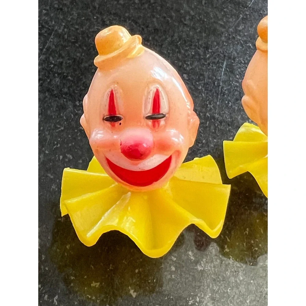 Vintage Wilton‎ Derby Clown Cake Toppers / Cupcake Picks Party Decorations